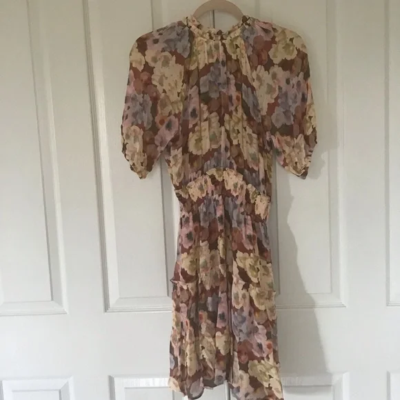 Rails floral puff sleeve dress XS - Picture 4 of 6